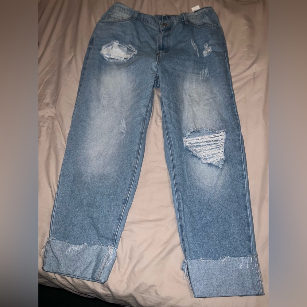 SHEIN Light Blue Denim Jeans